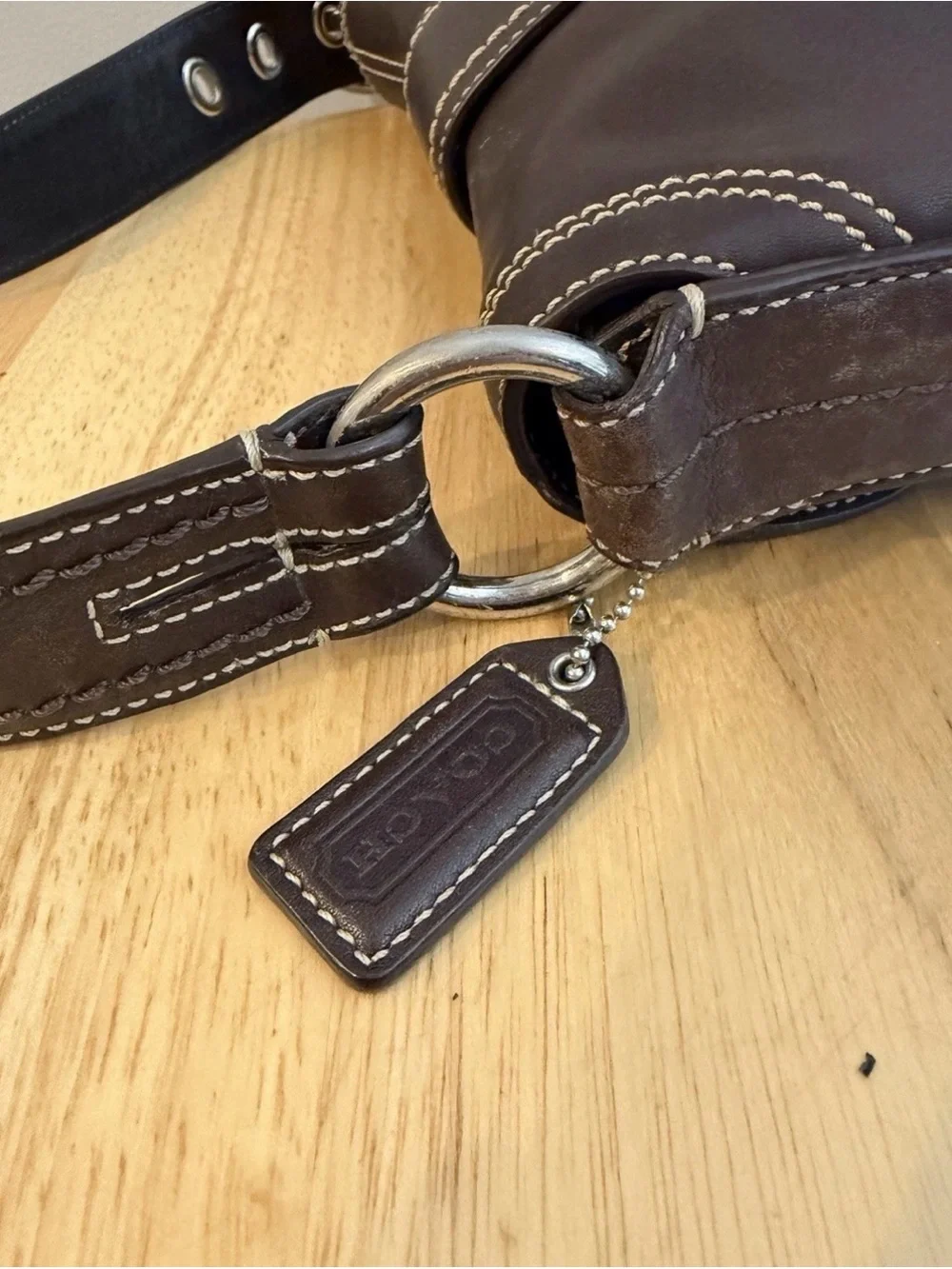 Vintage Coach Brown Soho Hobo Shoulder Bag Purse & Wallet Y2K Buckle 10316 - Picture 5 of 16